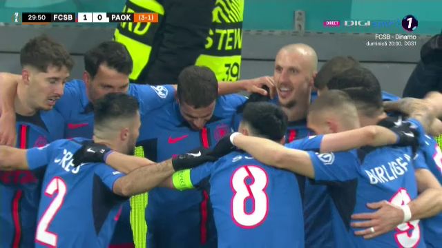 Juri Cisotti a deschis scorul în FCSB -albaștrii, în avantaj