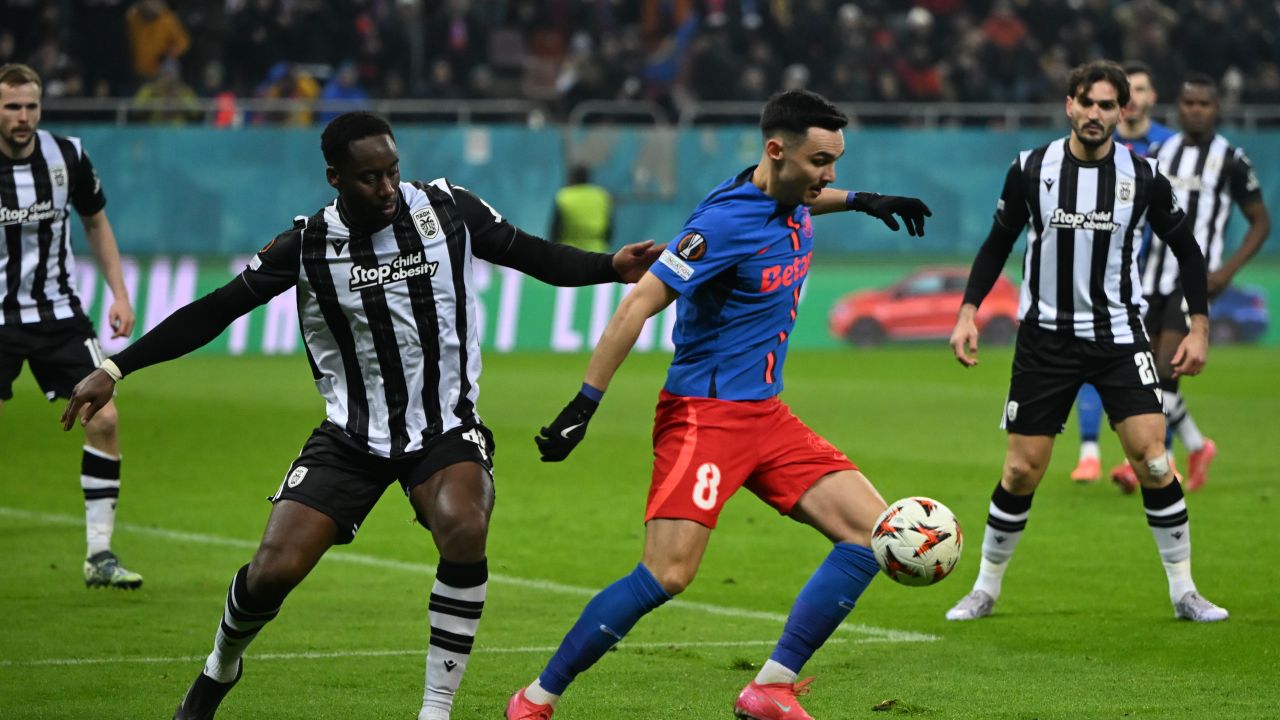 FCSB -0, ACUM! Juri Cisotti deschide scorul în minutul 30. Campioana domină autoritar