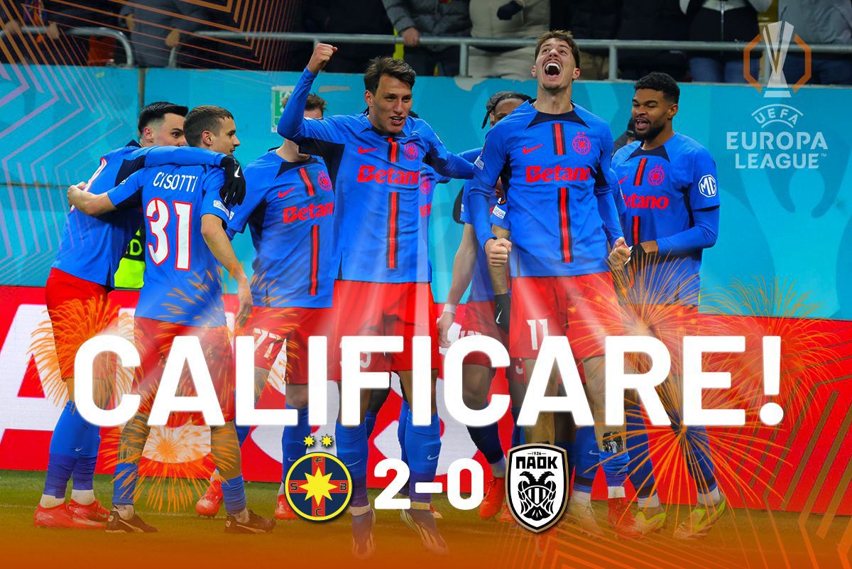 FCSB -off-ul pentru optimile Europa League » Cisotti deschide scorul pe Aren Națională