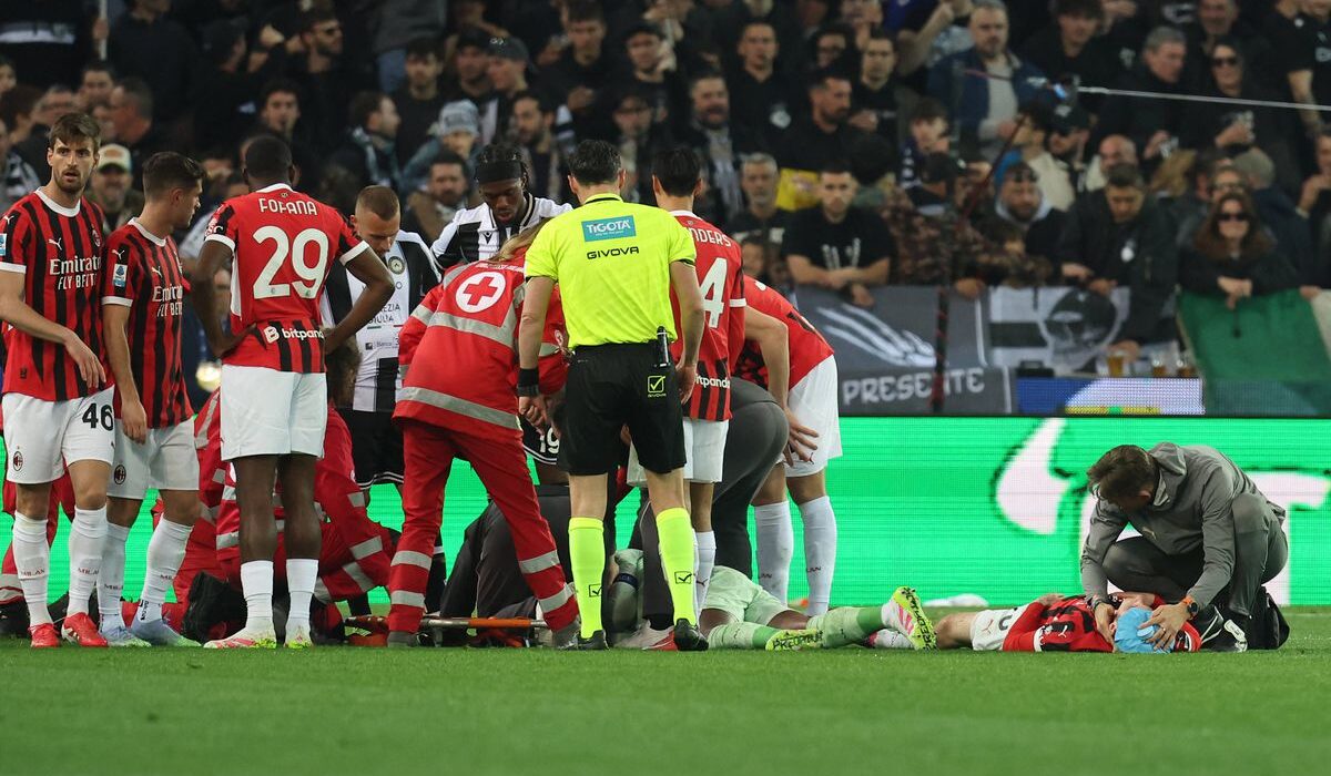 Mike Maignan s-a ciocnit violent cu un coechipier în Udinese