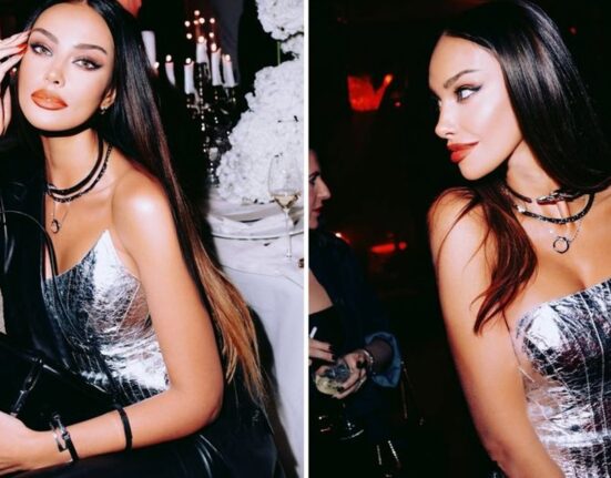 „O zeiță”. Mădălina Ghenea, apariție de senzație la un eveniment din Italia: a purtat un corset metalizat și pantaloni mulați, de piele