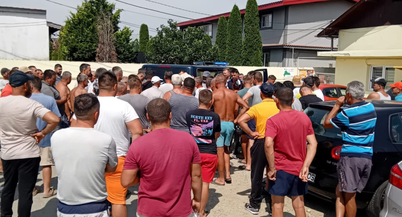 Revoltă la Lungulețu: Agricultor ridicat de poliție pentru că a udat cultura de varză cu apă din Dâmbovița / foto în articol