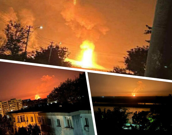 Atac rusesc de amploare la graniță. Imagini din dronă, flăcări uriașe vizibile din Brăila, Tulcea și Galați, spun localnicii