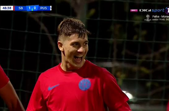 Ce transfer inspirat a făcut Gigi Becali! Alex Stoian, gol superb pentru FCSB în UEFA Youth League