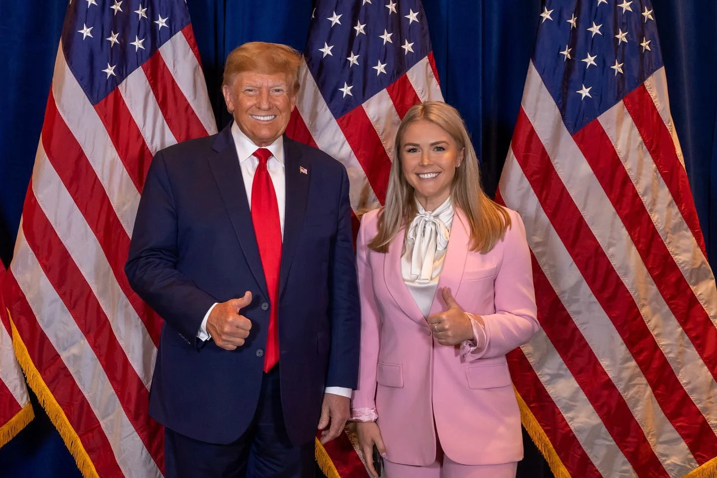 Trump și Leavitt. FOTO FB Karoline Leavitt