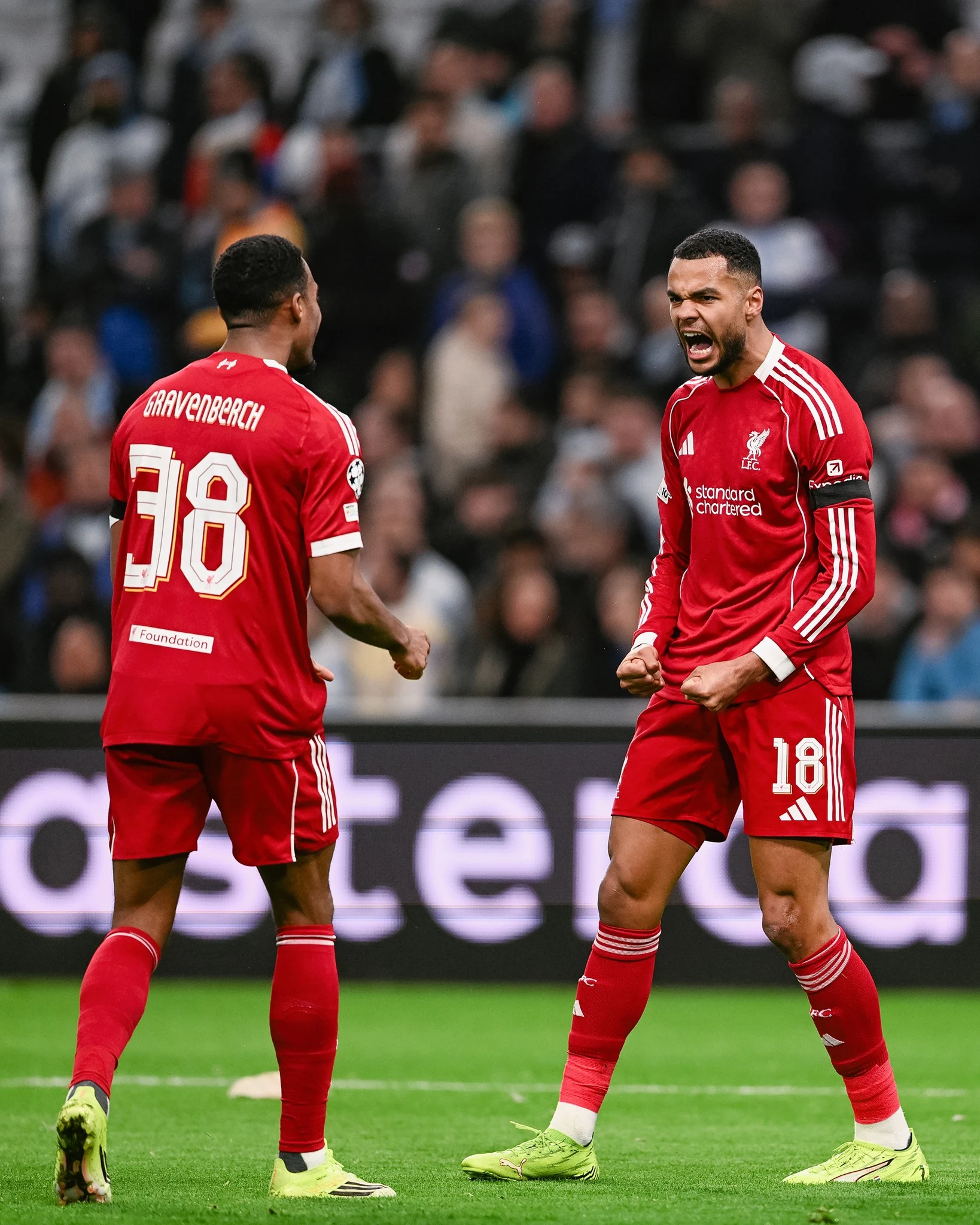 Olandezii Gakpo și Gravenberch au urcat-o pe Liverpool pe locul 4. Foto Facebook Liverpool FC