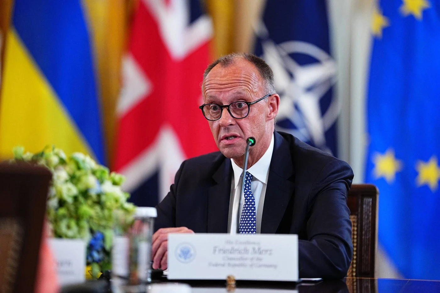 Aeronava aparține cancelarului german Friedrich Merz FOTO Profimedia