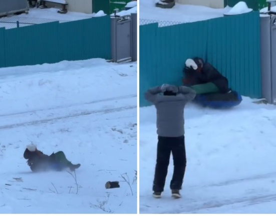 O influenceriță a ajuns la spital după ce s-a izbit de un gard cu un colac gonflabil