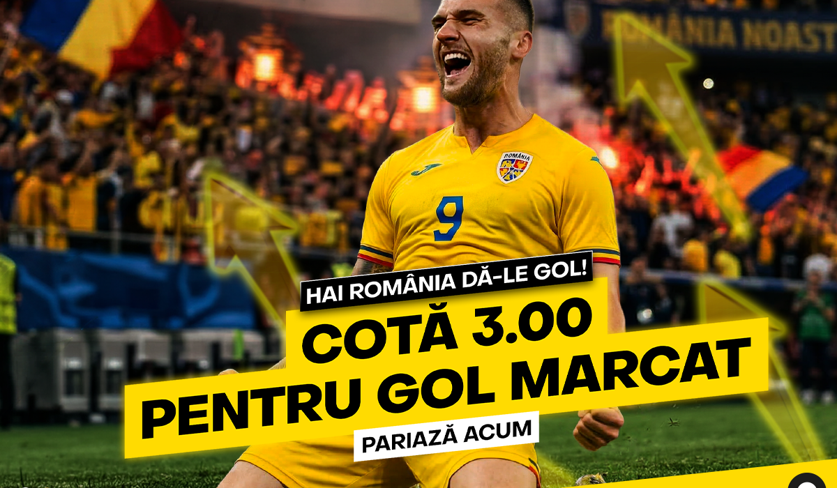 Giveaway la Fortuna: cotă 3.00 pentru gol marcat de România
