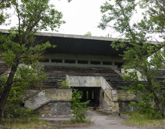 Imagini ca din filmele de groază la stadionul-fantomă din Pripyat, la 40 de ani de la dezastrul nuclear de la Cernobîl