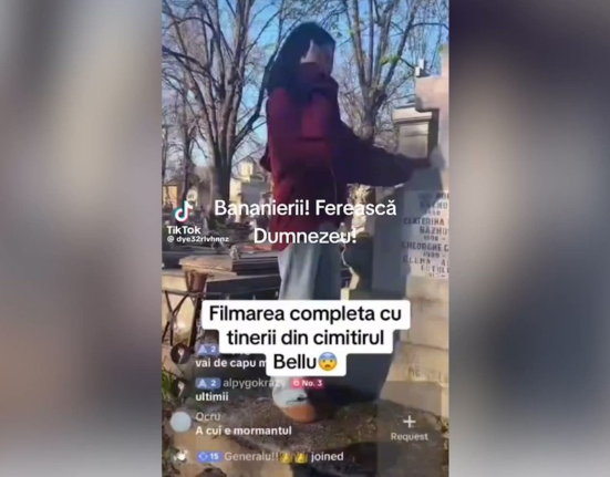 Control judiciar pentru tinerii care au dansat și simulat că fac sex pe mormintele din Cimititul Bellu