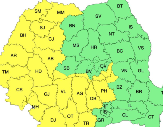 Se strică vremea. Fenomene severe imediate. A fost emis Cod Portocaliu de vijelii puternice și averse