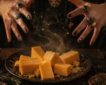„Vrăjitoarea Brânzei” susține că poate citi viitorul într-o bucată de cheddar. Tiromanția este o metodă veche de aproape 2.000